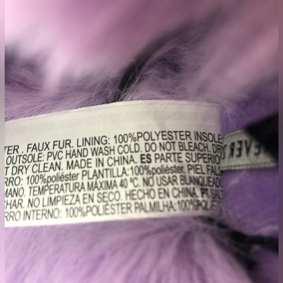 Forever 21 Plush Home Slippers Lavender Size L Soft Faux Fur New - Picture 12 of 12